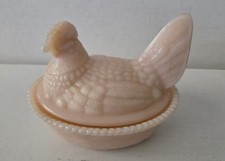 Westmoreland Iridescent Carnival Glass Hen on Nest Covered Dish