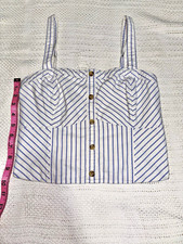 Women's Striped Square-Neck A-Line Blouse Top, Multicolor Vertical Stripe