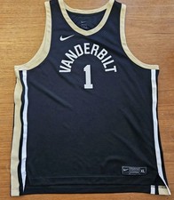 Nike Team Vanderbilt Commodores #00 Basketball Jersey, Black/Gold, Size L — listing 3