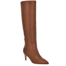 Calvin Klein Garray Knee-High Pointed-Toe Kitten Heel Boots, Light Brown, Size 9.5 M — listing 3