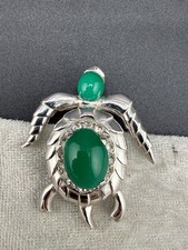 Rhinestone Studded Turtle Brooch/Pendant with Pave Crystal Shell — listing 2