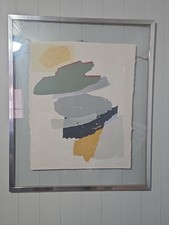 Vintage 1970s Abstract Modernist Signed Limited Edition Serigraph, Framed, listing 2