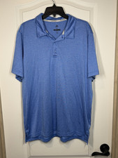 adidas Men's Golf Polo Shirt, Gray with Allover Logo Print, Size XL — listing 6