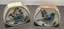 Tonala Mexican Pottery Hand-Painted Bird & Floral Salt or Pepper Shaker — listing 2