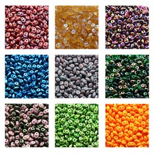 Matubo SuperDuo Two-Hole Czech Glass Seed Beads, Green, 2.5x5mm, 22.5g Tube — listing 2