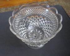 Anchor Hocking Wexford Pattern Footed Compote / Pedestal Candy Dish with Scalloped Rim — listing 2