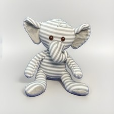 Gray Heathered Knit Plush Elephant Stuffed Animal with White Ears and Feet — listing 5