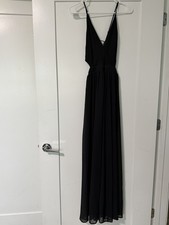 Express White Tiered Flutter-Sleeve V-Neck Maxi Dress, Size Small — listing 4