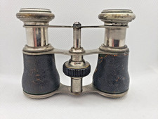 Paris binoculars Antique Field/Marine Binoculars with Brass and Leather/Vellum Wrap — listing 3
