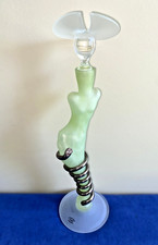 Green Glass Figural Toby Jug / Character Pitcher (Standing Bearded Man) — listing 6