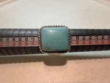Navajo Sterling Silver Turquoise Cuff Bracelet — listing 3
