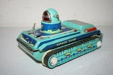 Vintage Battery-Operated Remote Control Space Tank Toy with Astronaut Crew, Made in Japan — listing 4