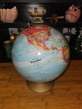 Replogle World Nation Series 12-Inch Raised Relief Globe on Gold Metal Base — listing 3