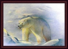 Mel Dobson Polar Bear and Cub Signed Print 1975