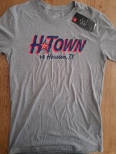 Under Armour HeatGear Women's Houston Astros Retro Logo Raglan 3/4 Sleeve Tee, Gray & Orange, Size L — listing 3