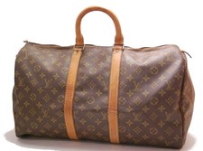 Louis Vuitton Keepall 50 Travel Duffle Bag in Black Epi Leather