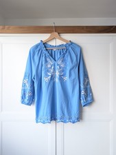 Cotton Traders Pink Butterfly & Floral Print Button-Up Blouse, Size 16 — listing 2