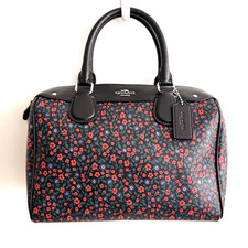 Coach Mini Bennett Satchel in Teal with Black Badlands Floral Print — listing 2