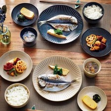 Japanese Blue and White Tokusa Striped Porcelain Plate — listing 2