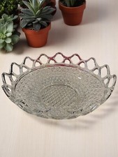 Vintage Clear Glass Open Lace Edge Plate — listing 3