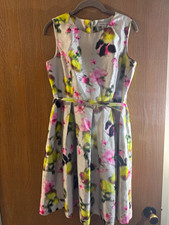 Women's Black Floral Print Long-Sleeve Dress