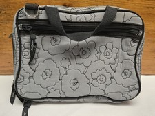 Thirty-One Gray Quilted Poppy Double Zip Cosmetic/Travel Organizer Bag — listing 2
