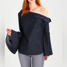 Banana Republic Off-Shoulder Floral Striped Bell-Sleeve Top — listing 2