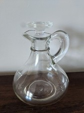 Vintage Glass Cruet with Pointed Bullet Stopper and Applied Handle — listing 3
