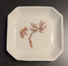 Antique Victorian Brown Transferware Ironstone Platter with Polychrome Floral Border — listing 5
