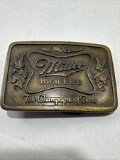 Vintage 1978 Indiana Metal Craft Brass Belt Buckle - Fighting Wild Horses with Enamel Accents, N88 — listing 4