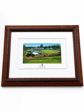 Framed Vintage-Style Golf Swing Sequence Print, 9-Panel Illustration in Ornate Gilt Frame
