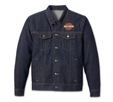 Vintage 1990s Harley-Davidson 'An American Legend' Denim Snap-Front Shirt with Legendary Bar & Shield Back Graphic, Men's XL — listing 4