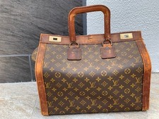 Vintage Monogram Canvas Hardside Steamer Suitcase Trunk (Pair) with Lozine Trim and Wood Slats — listing 2