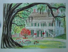 Antebellum Southern Plantation Gathering Scene, Framed Panoramic Print — listing 4