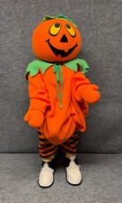 Halloween Standing Pumpkin Scarecrow Figure 38" Tall with Candy Bag, listing 3