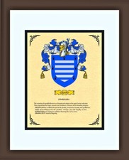 Framed Hand-Painted 'Guiney' Family Coat of Arms Heraldic Crest — listing 3