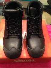 Cintas Black Leather Steel-Toe Hiker-Style Work Boots with Original Box and Tags — listing 5