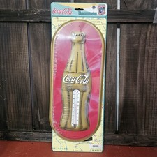 Coca-Cola Contour Bottle-Shaped Embossed Tin Thermometer — listing 2