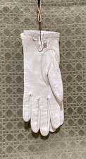 Vintage Ivory Kid Leather Gloves with Cutwork Floral Embroidery, Gauntlet Style — listing 6
