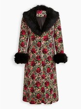 Torrid Betsey Johnson Reversible Plaid Tartan Long Coat, Size 6 (Plus), listing 4