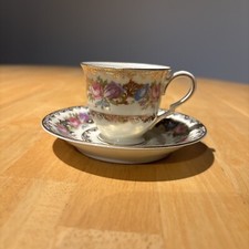 Noritake 'Lady Rose' #4082 Handpainted China Serving Pieces (Cream Soup/Bouillon Cup, Serving Bowl, Lidded Piece) — listing 4