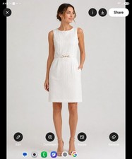 idem ditto Smocked Bodice Tiered Midi Dress with Cream Bow Straps, Size Large — listing 5