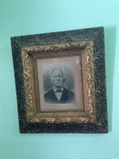 Antique Hand-Tinted Photographic Portrait of Young Child in Ornate Gilt Gesso Frame — listing 3