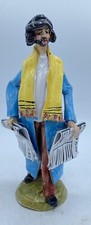 Vintage Chalkware Sculpture of Bearded Orthodox Jewish Man on Wood Base — listing 2