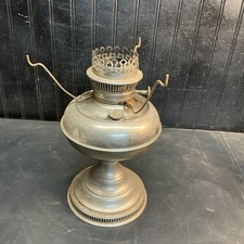 Antique Rayo Nickel-Plated Center-Draft Oil Lamp, Electrified — listing 5