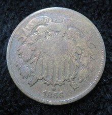 1866 United States Two Cent Piece (Shield, Copper) — listing 4