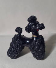 Vintage Ceramic Spaghetti-Trim Puppy Dog Figurine with Red Bow — listing 3