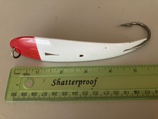 Casting/Trolling Spoon Fishing Lure - Pink & Black with Silver Glitter Stripe No markings at all — listing 4