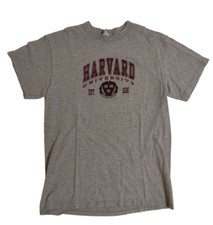 Vintage Harvard University Crest T-Shirt, Delta Pro Weight, Heather Gray, Size M — listing 2