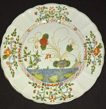 Italian Faenza Garofano (Blue Carnation) Hand-Painted Ceramic Plate — listing 3
